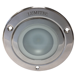 Lumitec Shadow - Flush Mount Down Light - Polished SS Finish - 4-Color White/Red/Blue/Purple Non-Dimming