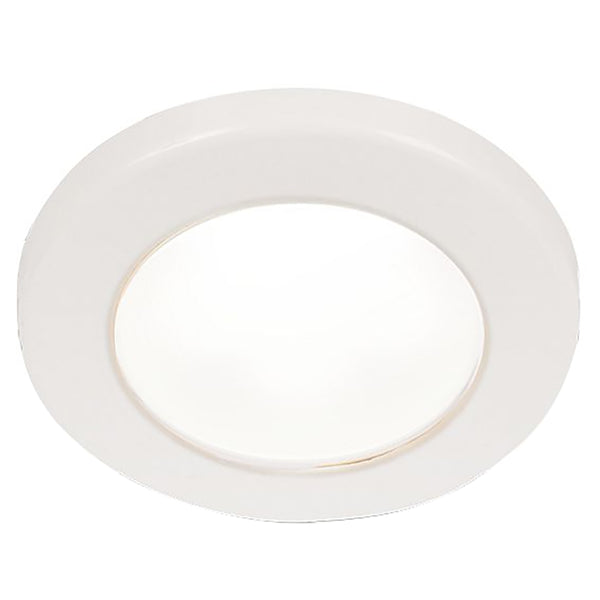 Hella Marine EuroLED 75 3" Round Screw Mount Down Light - White LED - White Plastic Rim - 12V