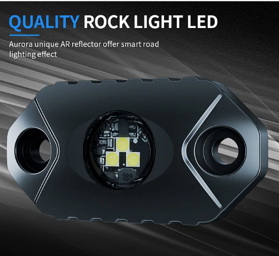 Aurora Rock Light, puddle light, WHITE Housing, CREE LEDS 9W each (1 Rock Light)