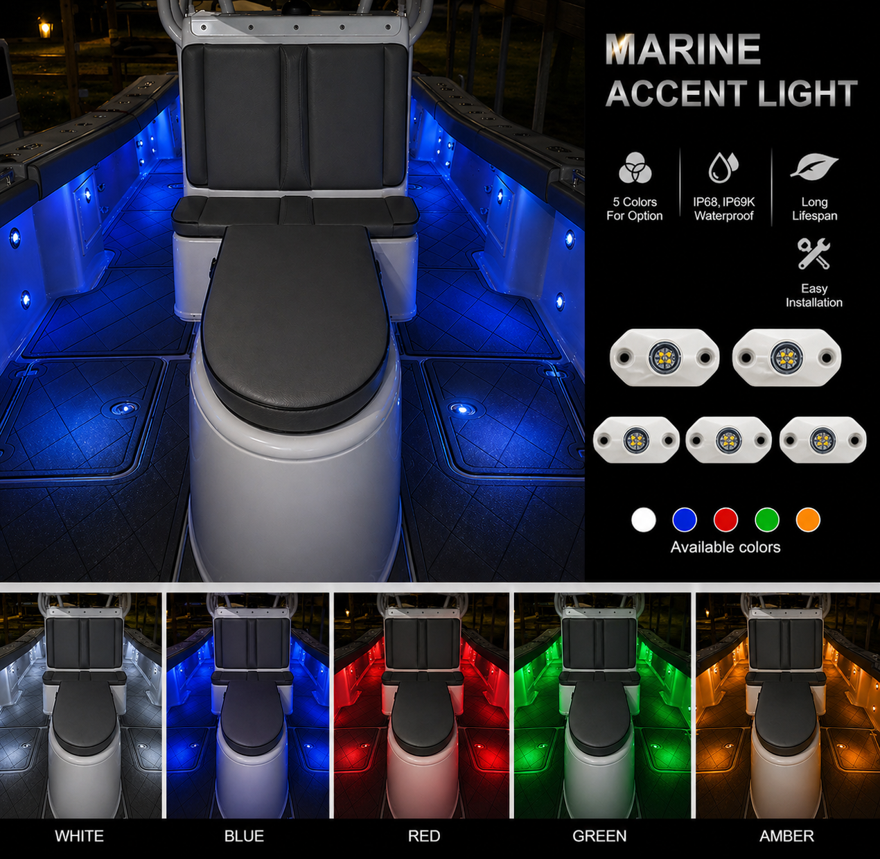 Marine Accent Lights | LED Deck Light | CREE LEDs
