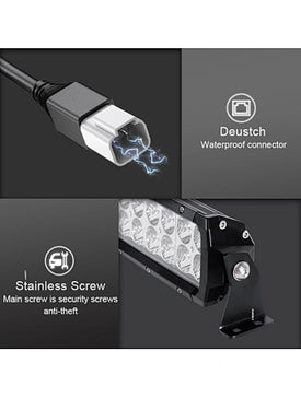 20 Inch Curved Marine Double Row Marine LED Light Bar - Combo Beam 19,000 Lumen