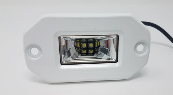 Aurora Flush Mount 2 Inch Marine LED Spreader Light - Wide Angle Scene Beam 900 Lumens